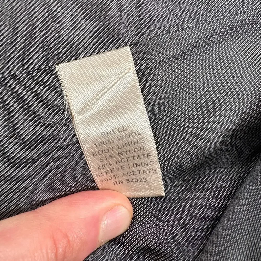 Banana Republic Modern Fit Blazer Mens 44R Gray Cerruti Wool Blend Sport Coat